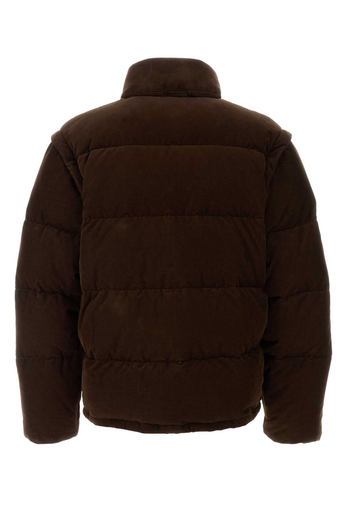 Dark brown corduroy down jacket SGC946SOOO1JHCF0324 (Prada / ダウンジャケット・コート ) | Prada (プラダ)(1)