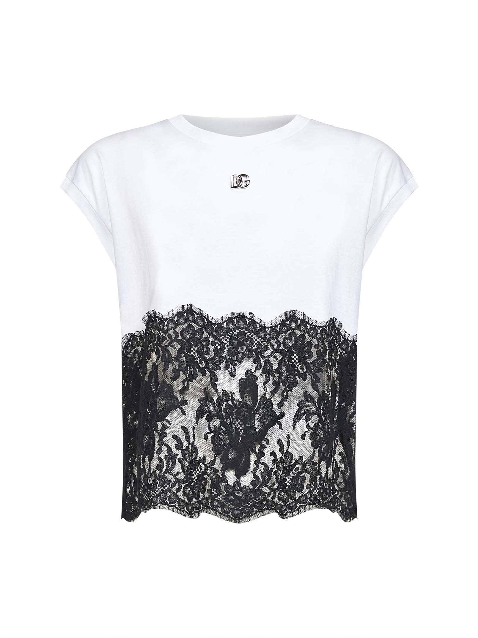 Dolce & Gabbana Top White F8T65ZG7H2HW0800 (Dolce & Gabbana / Tシャツ・カットソー ) | Dolce & Gabbana (ドルチェガッバーナ)