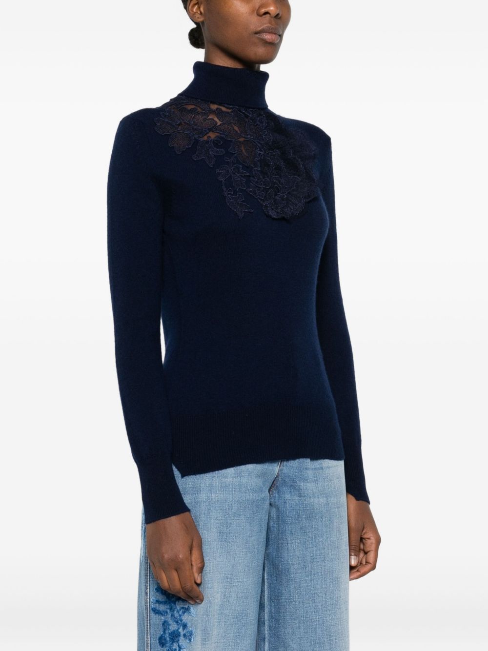 Ermanno Scervino Sweaters Blue D475M747APPYU93923 (ERMANNO SCERVINO / ニット・セーター・カーディガン ) | ERMANNO SCERVINO (エルマンノ シェルヴィーノ)(1)
