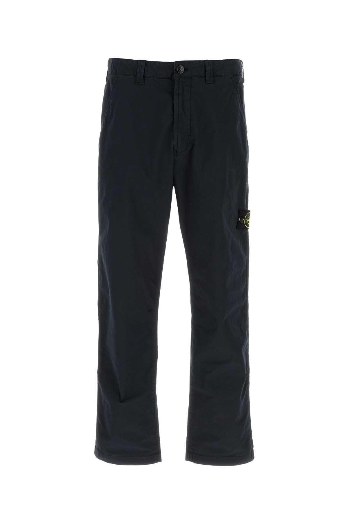 Navy blue stretch cotton pant 310003510V0020 (STONE ISLAND / パンツ ) | STONE ISLAND (ストーンアイランド)