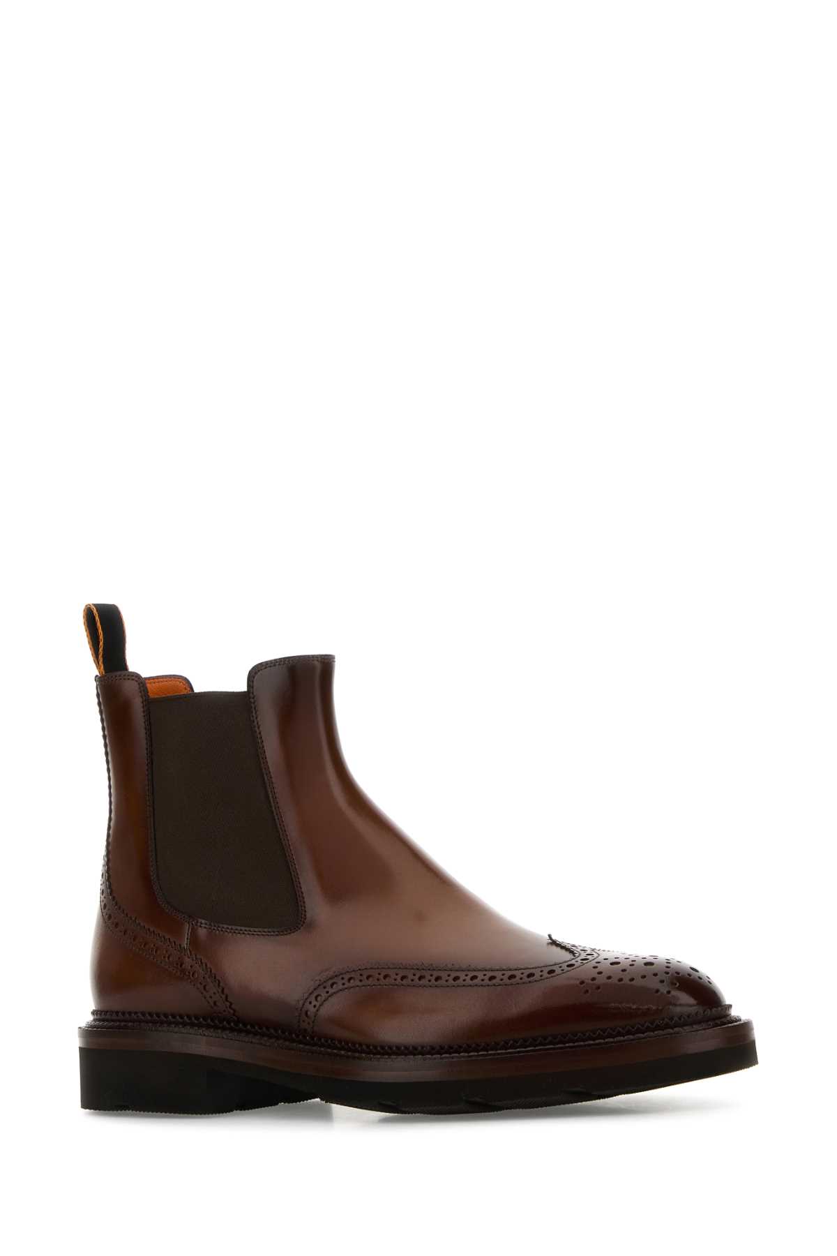 Brown leather Kalama ankle boots MCCO19116JL4GNTGM48 (Santoni / ブーツ ) | Santoni (サントーニ)(1)