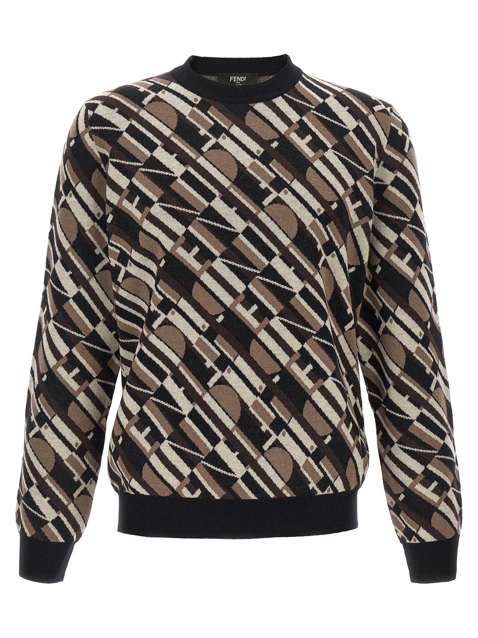 'Fendi Tape' sweater FZX091AVO1F05AE (FENDI / ニット・セーター・カーディガン ) | FENDI (フェンディ)