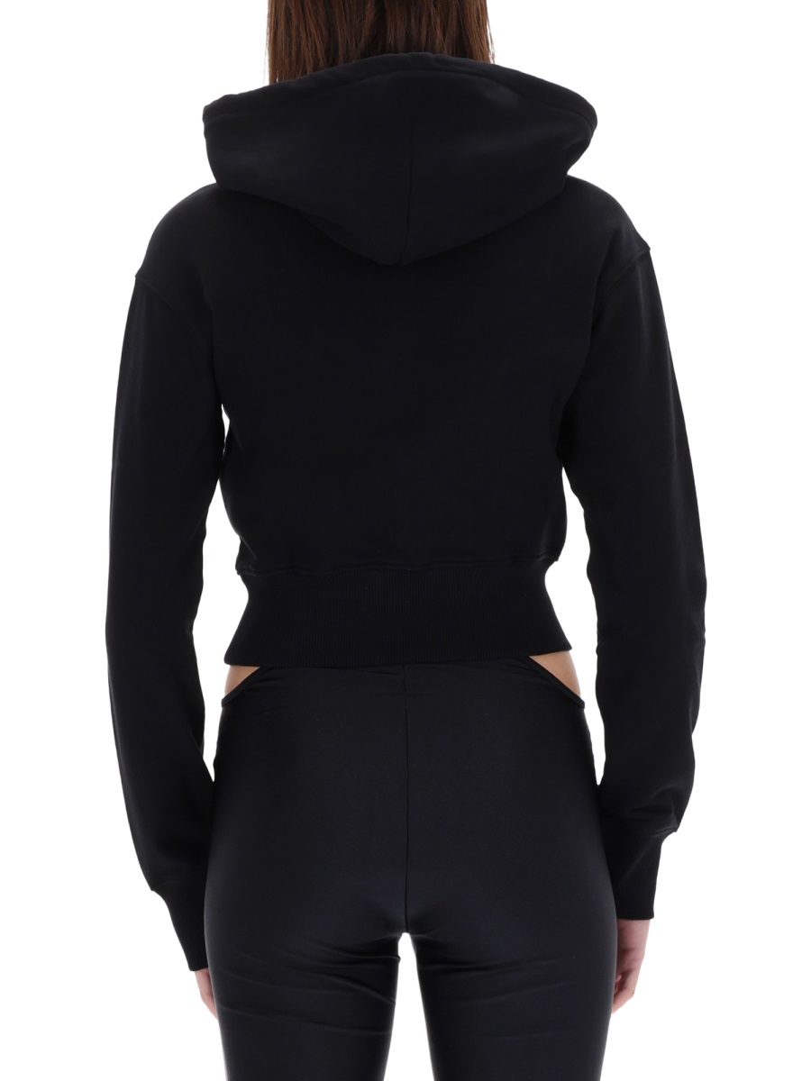 CROPPED SWEATSHIRT WITH "BAROQUE" LOGO PATCH 79HAIC01CF00C899 (VERSACE JEANS COUTURE / スウェット・フーディー ) | VERSACE JEANS COUTURE (ヴェルサーチェ ジーンズ クチュール)(2)