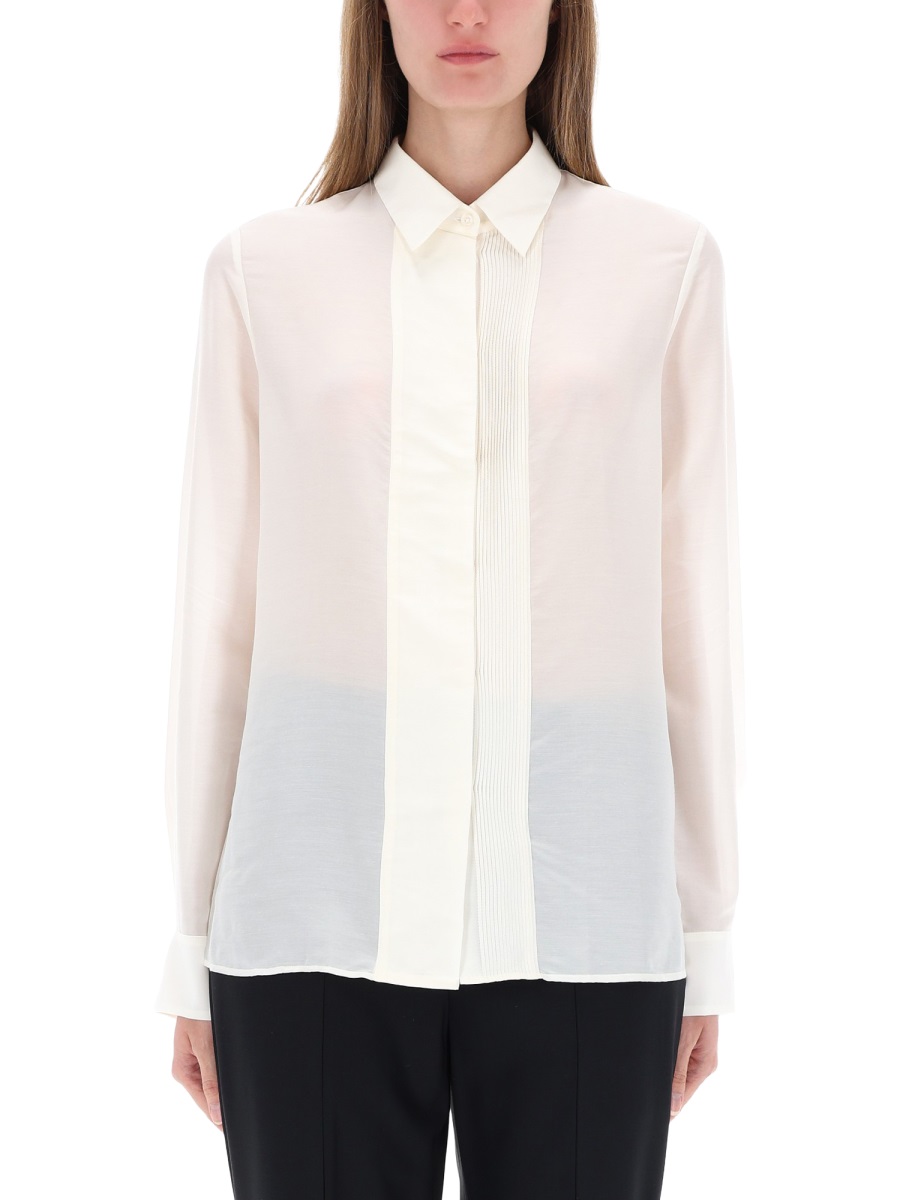SHIRT WITH RIBBED PLEATS 5054839910274127118 (HUGO BOSS / シャツ・ブラウス ) | HUGO BOSS (ヒューゴボス)