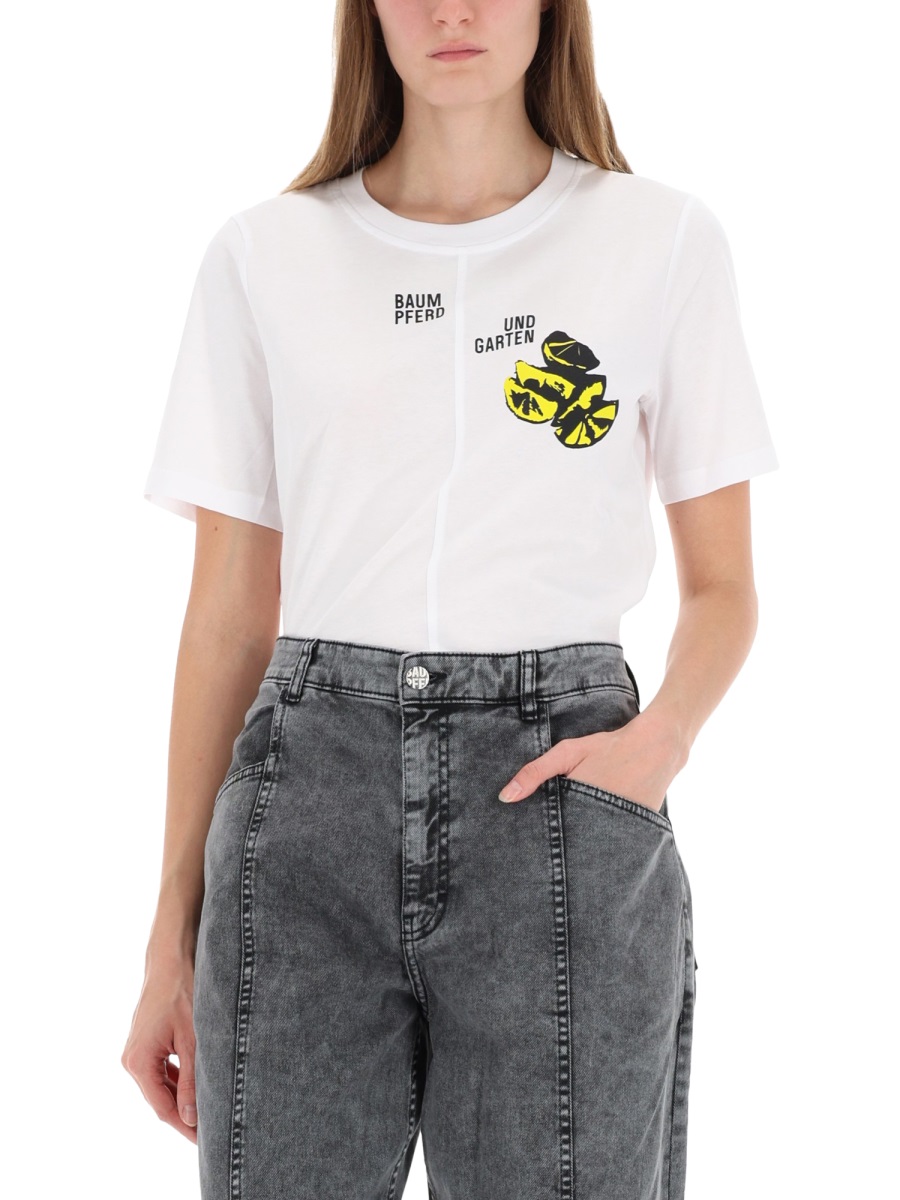 ASYMMETRICAL "JAWOS" T-SHIRT 24443C3157 (BAUM UND PFERDGARTEN / Tシャツ・カットソー ) | BAUM UND PFERDGARTEN (バウム ウンド ヘルガーデン)(3)