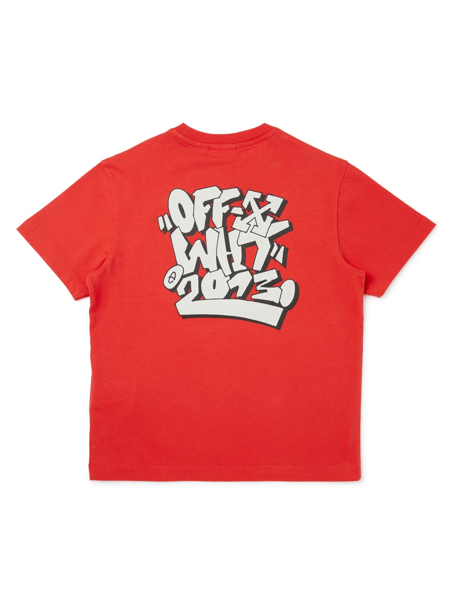 "GRAFFITI" LOGO T-SHIRT OBAA002KF25JER00B2505 (Off-White / Tシャツ・カットソー ) | Off-White (オフホワイト)(1)