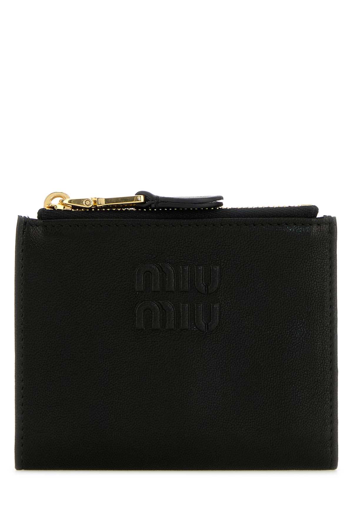 Black leather wallet 5ML024AEFXF0002 (MIU MIU / 財布・カードケース ) | MIU MIU (ミュウミュウ)