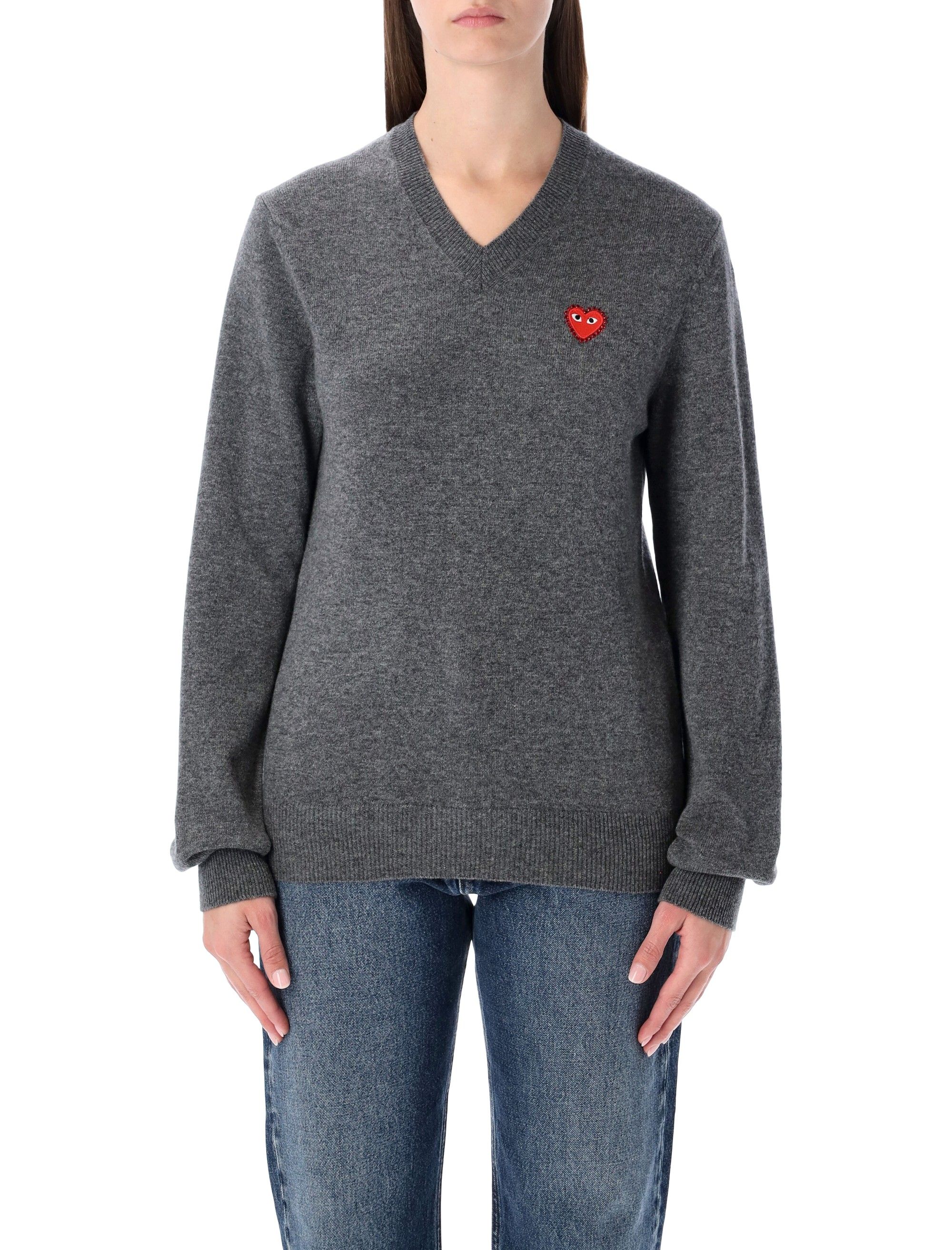 COMME DES GARCONS PLAY Sweaters Grey AXN8010513 (PLAY Comme Des Garçons / ニット・セーター・カーディガン ) | PLAY Comme Des Garçons (プレイ コムデギャルソン)