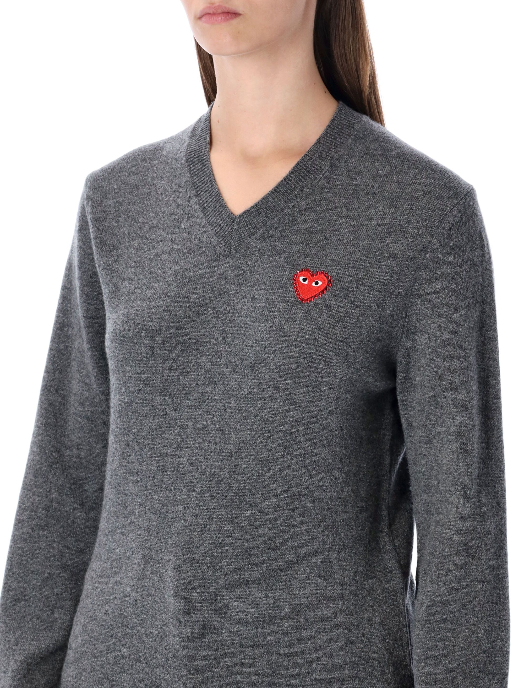 COMME DES GARCONS PLAY Sweaters Grey AXN8010513 (PLAY Comme Des Garçons / ニット・セーター・カーディガン ) | PLAY Comme Des Garçons (プレイ コムデギャルソン)(2)