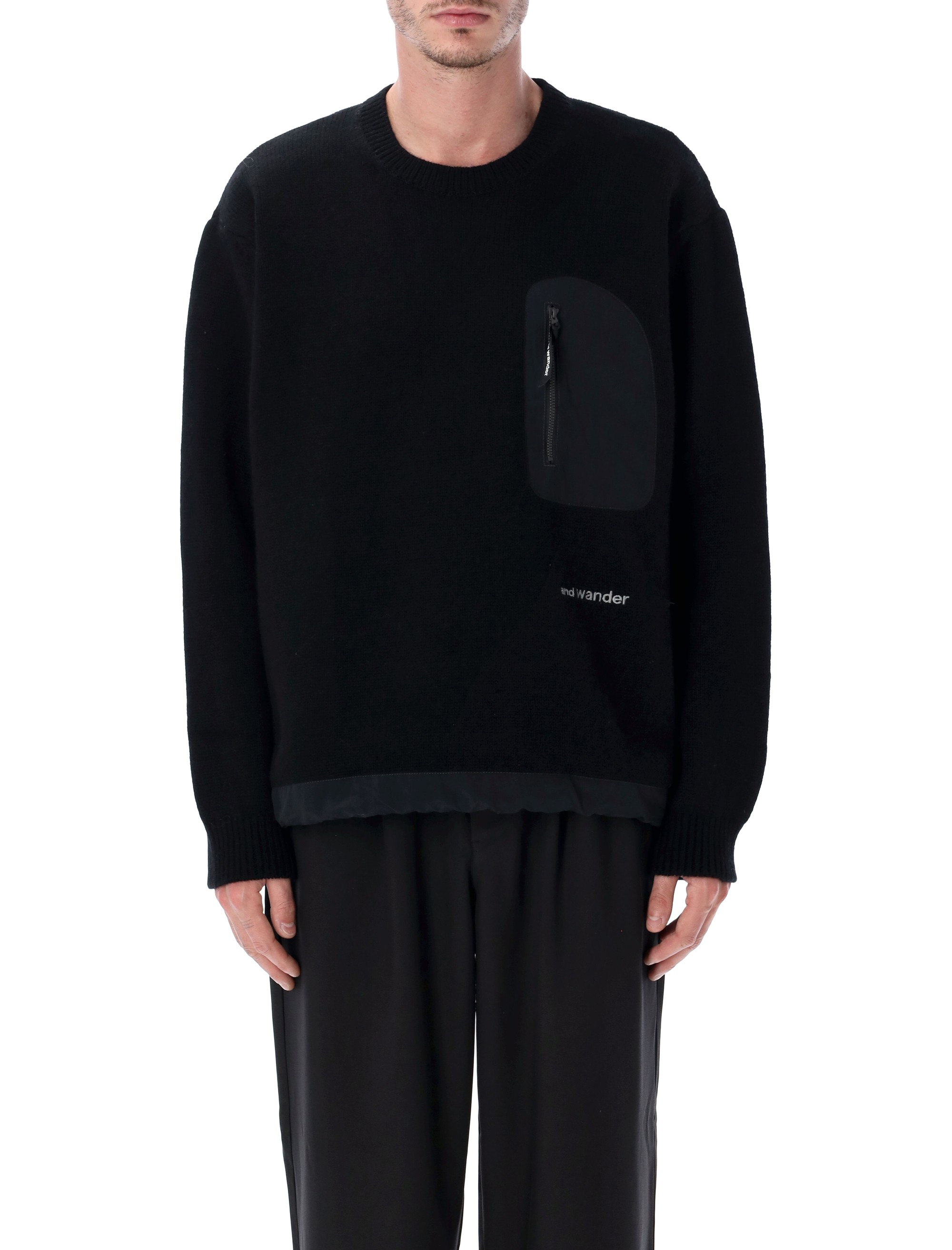 And Wander Sweaters Black 5745284069010 (and wander / スウェット・フーディー ) | and wander (アンドワンダー)