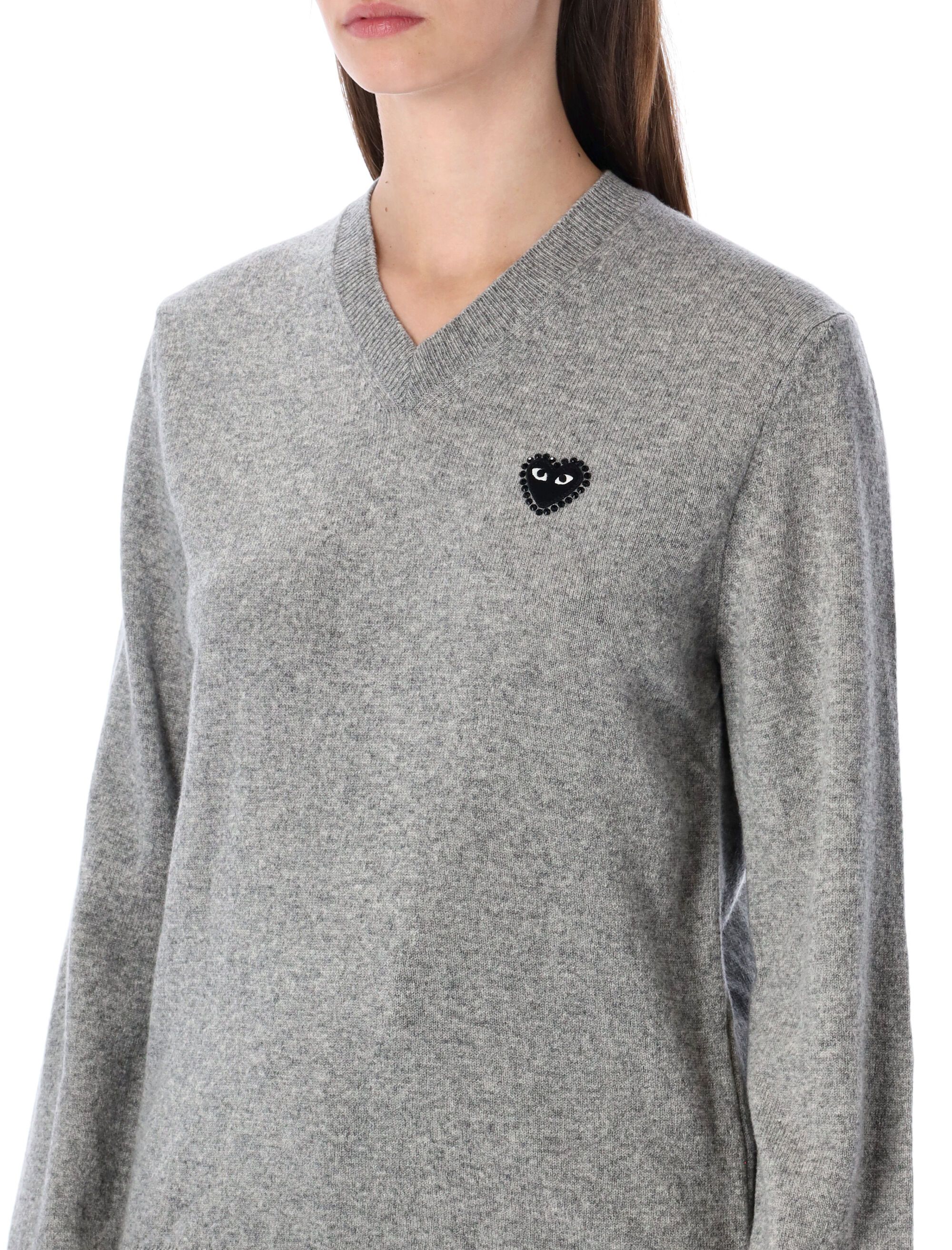 COMME DES GARCONS PLAY Sweaters Grey AXN8040512 (PLAY Comme Des Garçons / ニット・セーター・カーディガン ) | PLAY Comme Des Garçons (プレイ コムデギャルソン)(2)