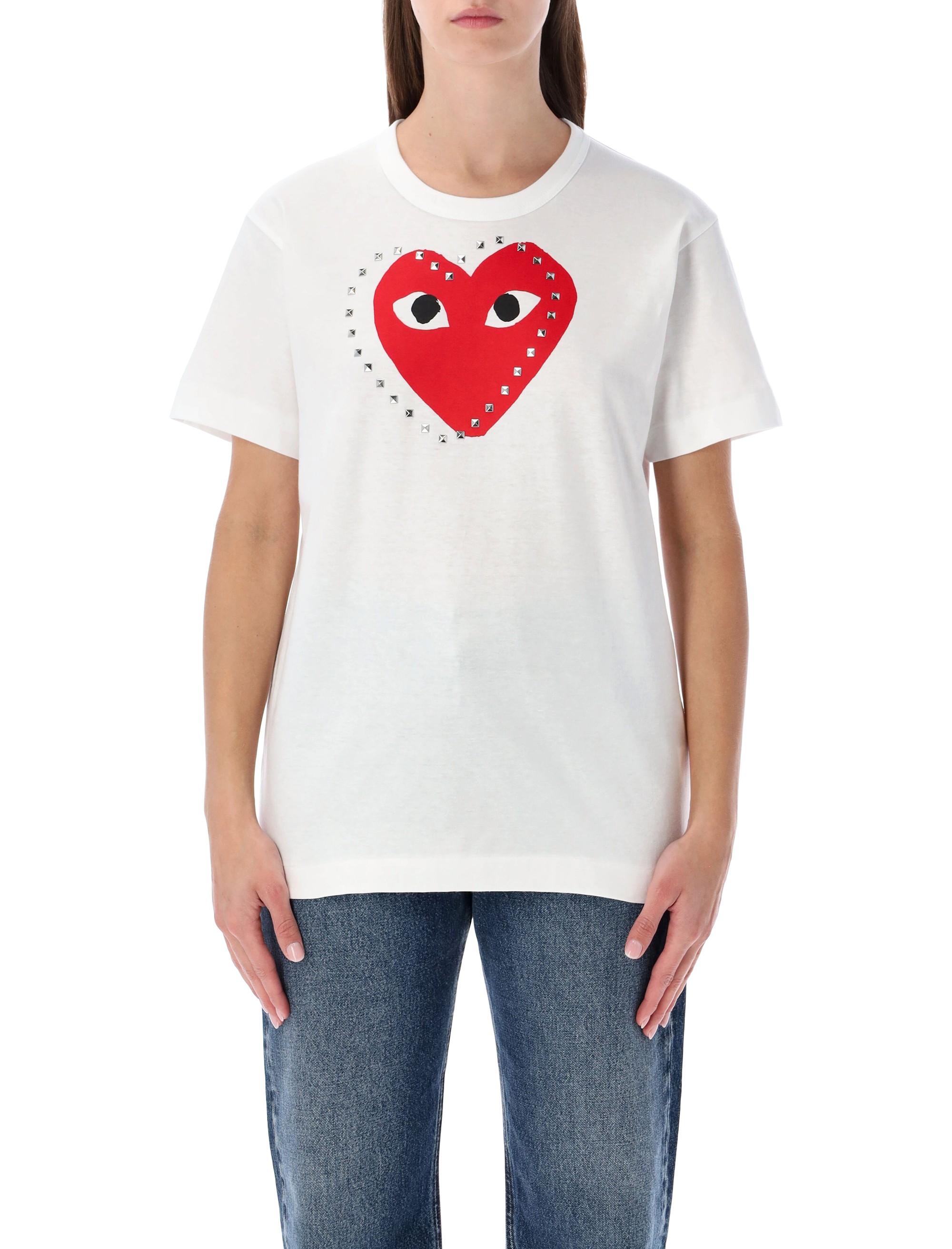 COMME DES GARCONS PLAY T-shirts and Polos White AXT8030511 (PLAY Comme Des Garçons / Tシャツ・カットソー ) | PLAY Comme Des Garçons (プレイ コムデギャルソン)