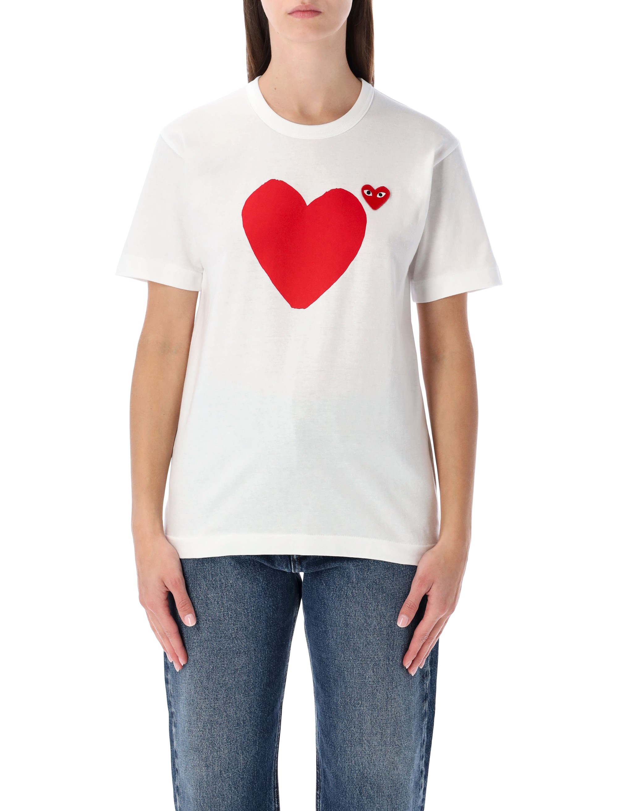 COMME DES GARCONS PLAY T-shirts and Polos White AXT2220511 (PLAY Comme Des Garçons / Tシャツ・カットソー ) | PLAY Comme Des Garçons (プレイ コムデギャルソン)