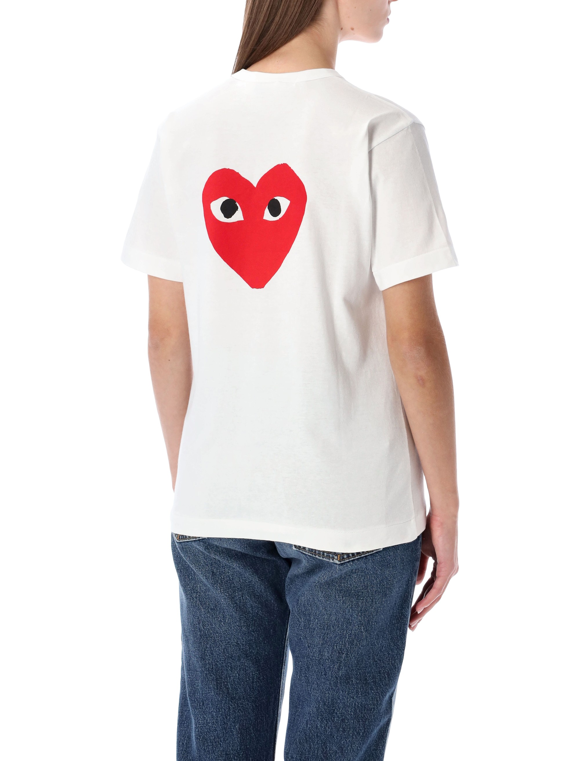COMME DES GARCONS PLAY T-shirts and Polos White AXT2220511 (PLAY Comme Des Garçons / Tシャツ・カットソー ) | PLAY Comme Des Garçons (プレイ コムデギャルソン)(1)