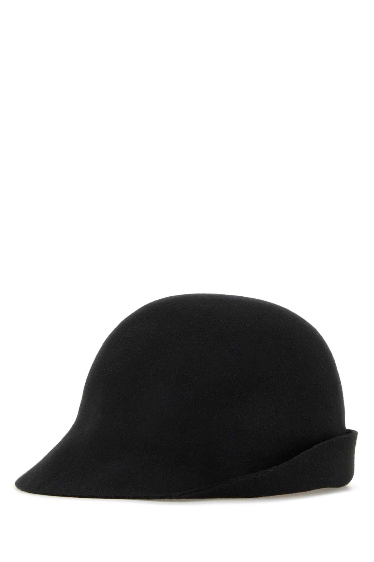 Black felt hat 5HC4252DUFF0002 (MIU MIU / 帽子 ) | MIU MIU (ミュウミュウ)