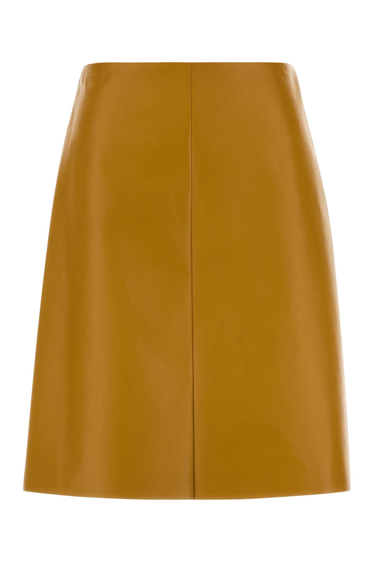 Ochre nappa leather skirt MPD820SOOO165ZF065Y (MIU MIU / スカート ) | MIU MIU (ミュウミュウ)