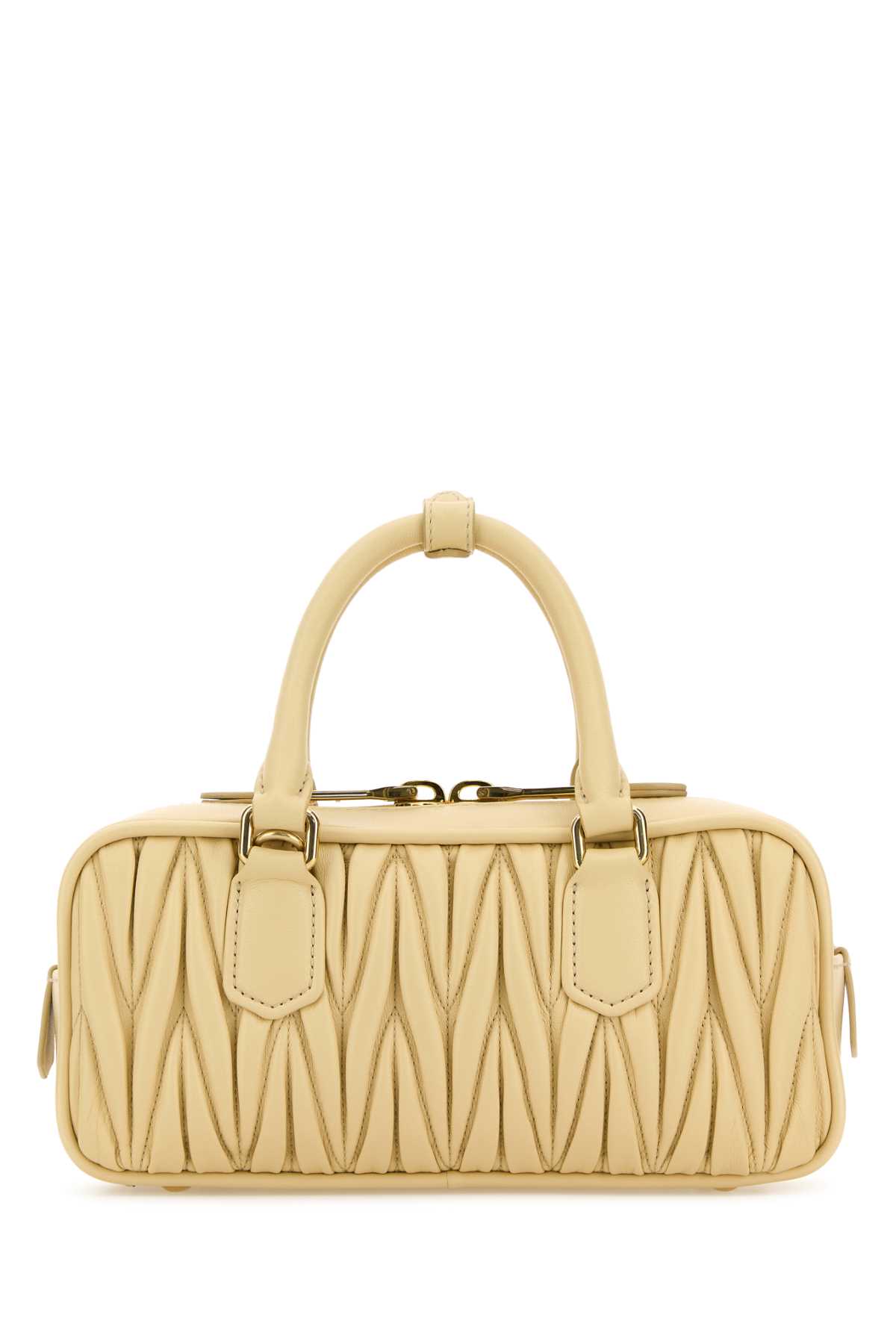 Cream leather Arcadie handbag 5BB142VOONAN88F0K57 (MIU MIU / ハンドバッグ・ショルダーバッグ ) | MIU MIU (ミュウミュウ)(2)