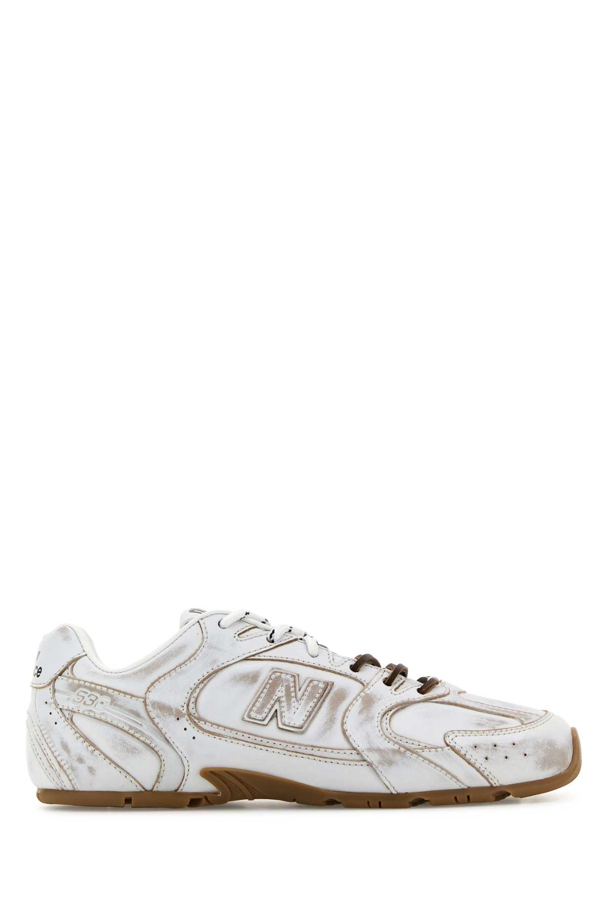 White leather New Balance X Miu Miu sneakers 5E165EFD0053F33F0009 (MIU MIU / スニーカー ) | MIU MIU (ミュウミュウ)