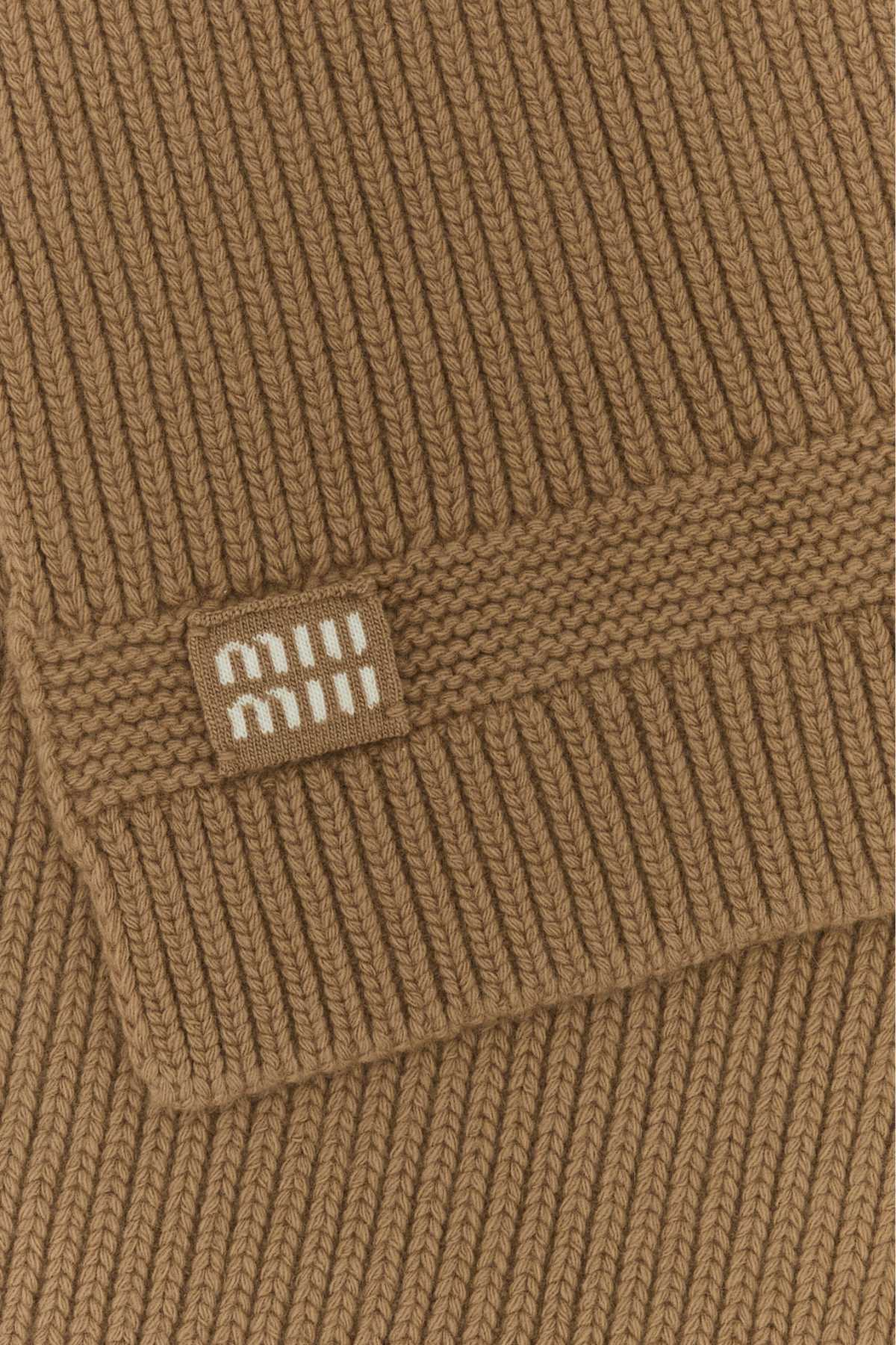 Camel wool blend scarf 5FS0482F8SF0040 (MIU MIU / スカーフ・マフラー ) | MIU MIU (ミュウミュウ)(1)