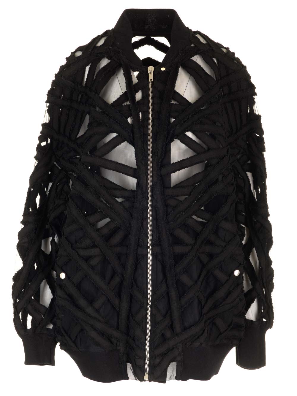 Cropped jacket in denim and tulle RO01D2796 (Rick Owens / カジュアルジャケット ) | Rick Owens (リック オウエンス)