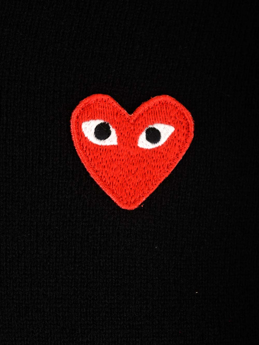 V-neck wool sweater AXN002051ABLACK (PLAY Comme Des Garçons / ニット・セーター・カーディガン ) | PLAY Comme Des Garçons (プレイ コムデギャルソン)(1)