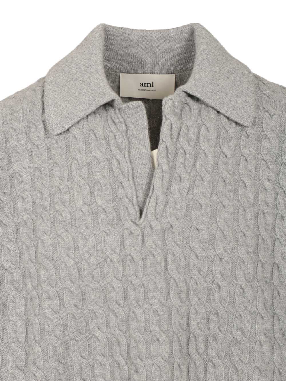 Cable-knit polo shirt H25UPL403KN0104050H25 (AMI Paris / ニット・セーター・カーディガン ) | AMI Paris (アミパリス)(3)