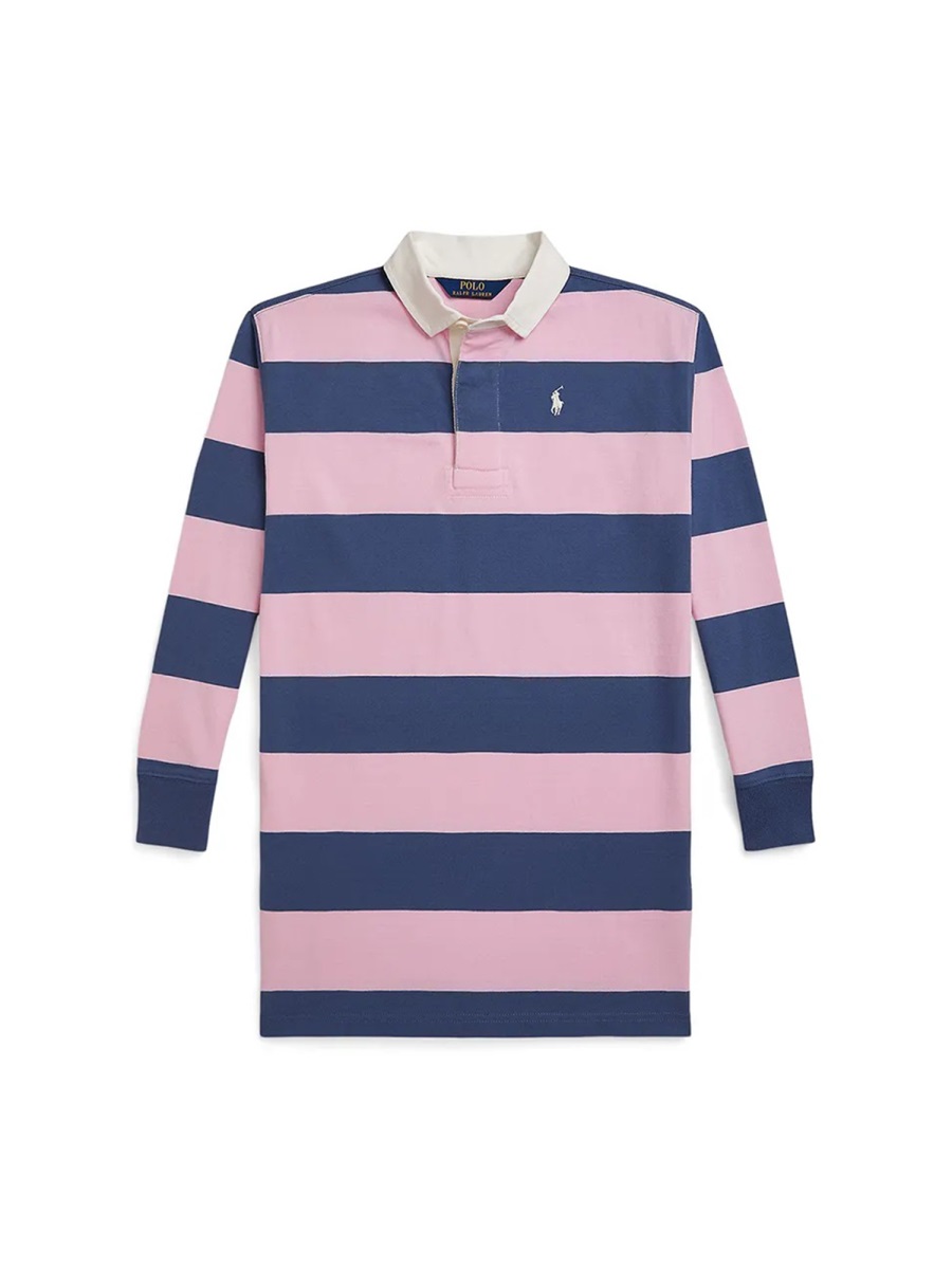 POLO SHIRT DRESS WITH LOGO 313971038K001GARDENPINKEARTHBLUE (Polo Ralph Lauren / ワンピース・ドレス・オールインワン ) | Polo Ralph Lauren (ポロ ラルフ ローレン)