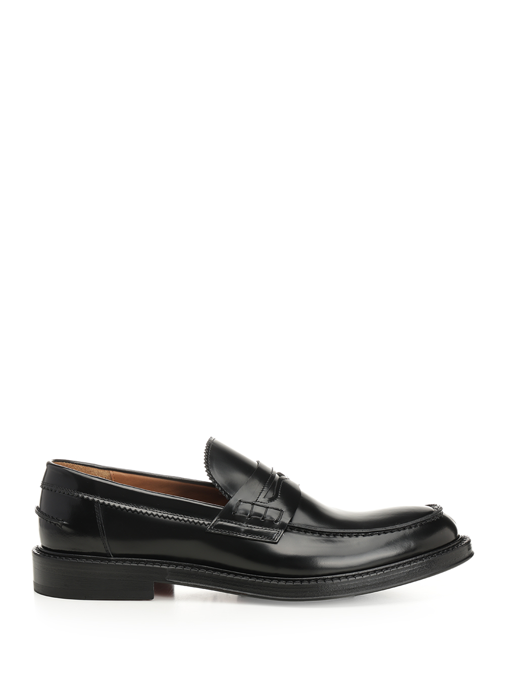 Black Brushed Leather Penny Loafer 2540WEMBLEYNERO (Corvari / ローファー ) | Corvari (コルバリ)