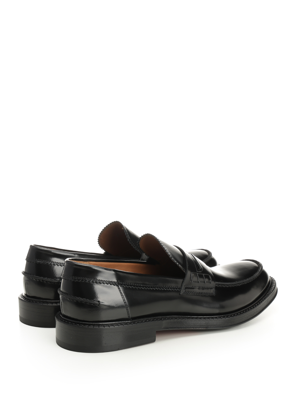 Black Brushed Leather Penny Loafer 2540WEMBLEYNERO (Corvari / ローファー ) | Corvari (コルバリ)(2)