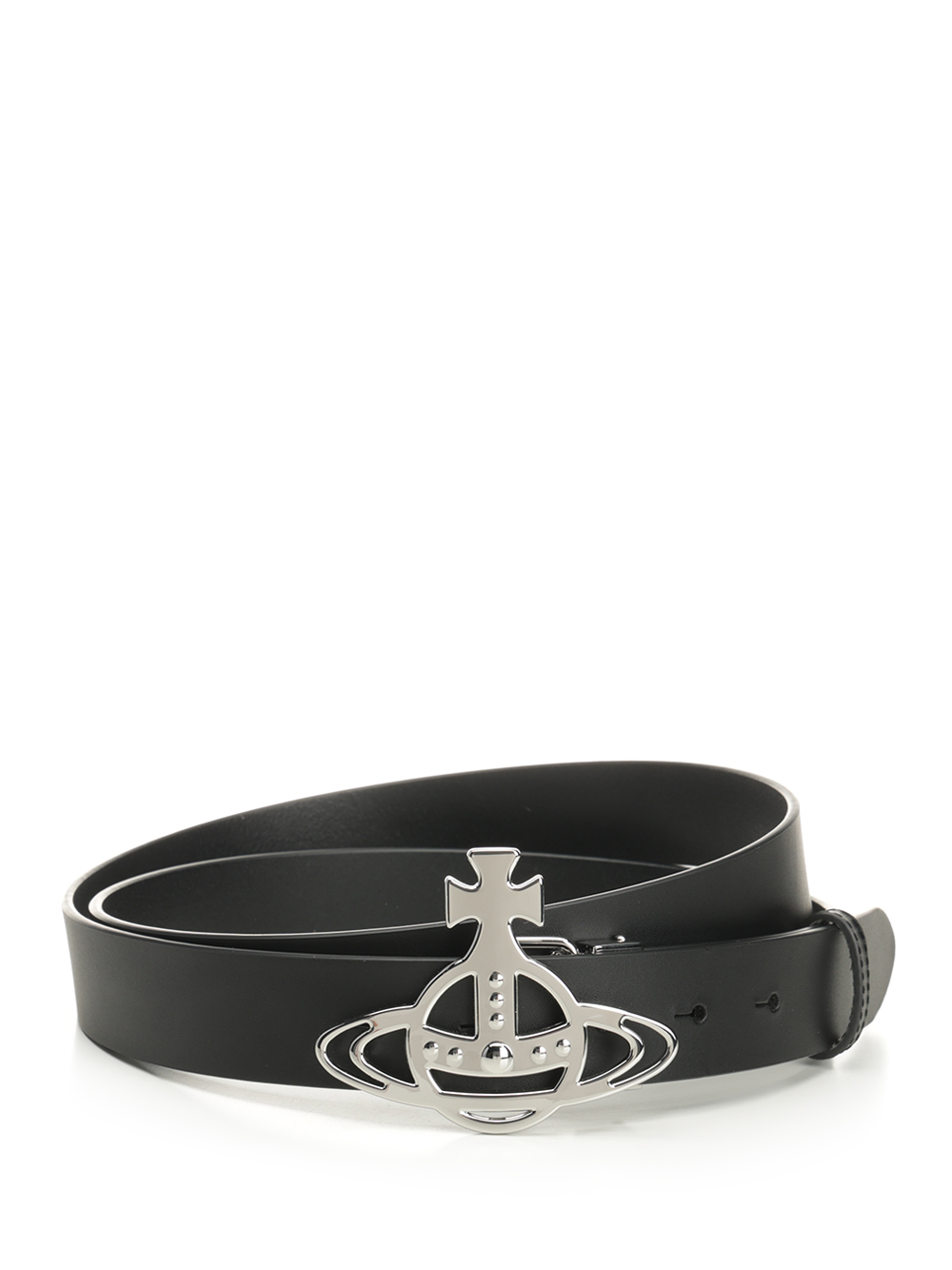 Leather belt with Orb buckle 82010071UL00CHN401 (Vivienne Westwood / ベルト・サスペンダー ) | Vivienne Westwood (ヴィヴィアン・ウェストウッド)