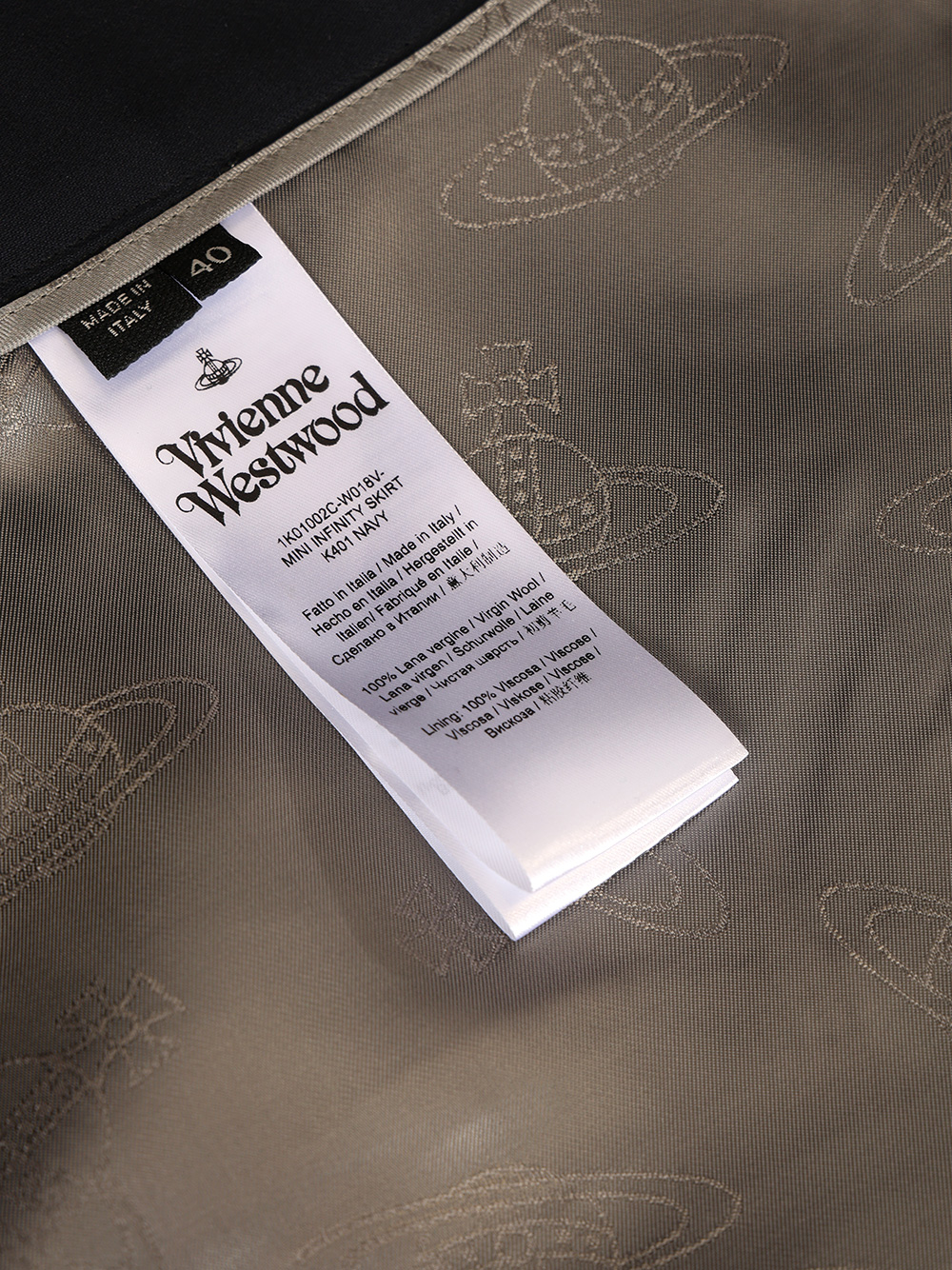 "Infinity" mini skirt 1K01002CW018VK401 (Vivienne Westwood / スカート ) | Vivienne Westwood (ヴィヴィアン・ウェストウッド)(4)