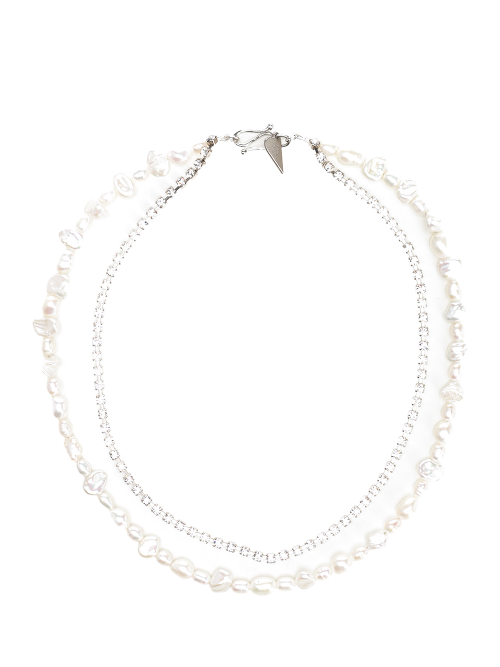 Necklace with silver-colored pearls 14185F48A0089 (forte_forte / ネックレス ) | forte_forte (フォルテ フォルテ)