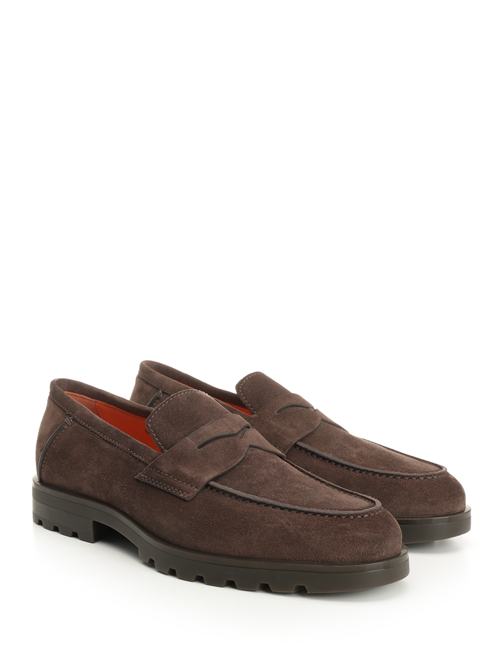 Suede moccasin with rubber sole MGDC18610DTRBSEYT50T50 (Santoni / ローファー ) | Santoni (サントーニ)(1)