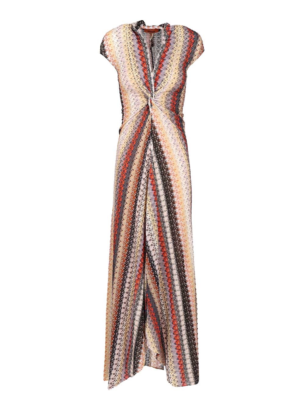 Long dress with neckline and knot DS25WG2EBR012OSM9R4 (MISSONI / ワンピース・ドレス・オールインワン ) | MISSONI (ミッソー二)