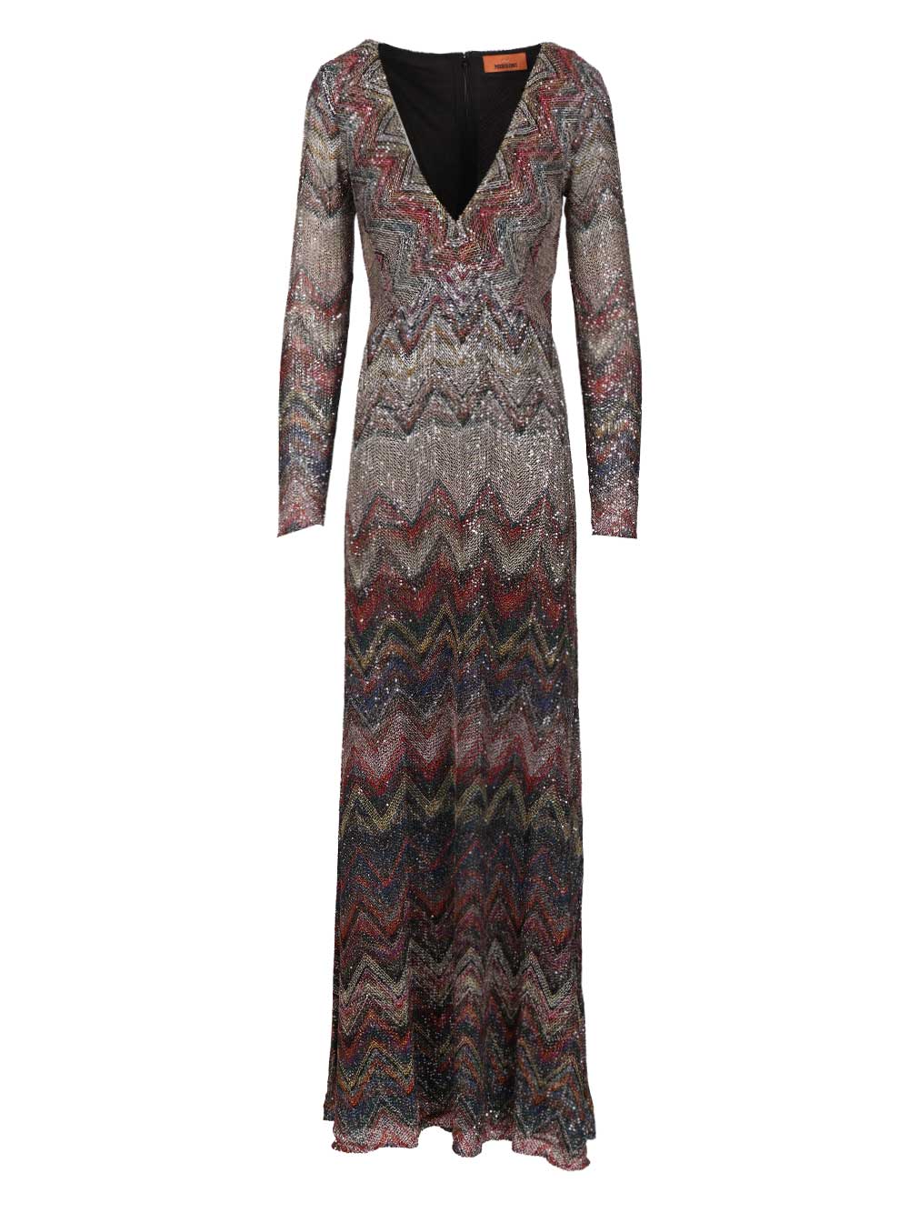 Long dress with lamé and zigzag sequins DS25WG1MBC005ES4176 (MISSONI / ワンピース・ドレス・オールインワン ) | MISSONI (ミッソー二)