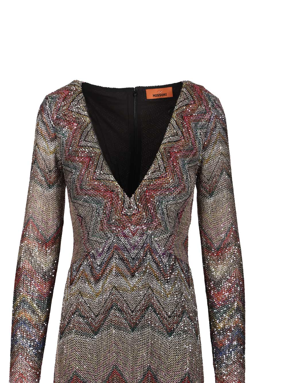 Long dress with lamé and zigzag sequins DS25WG1MBC005ES4176 (MISSONI / ワンピース・ドレス・オールインワン ) | MISSONI (ミッソー二)(3)