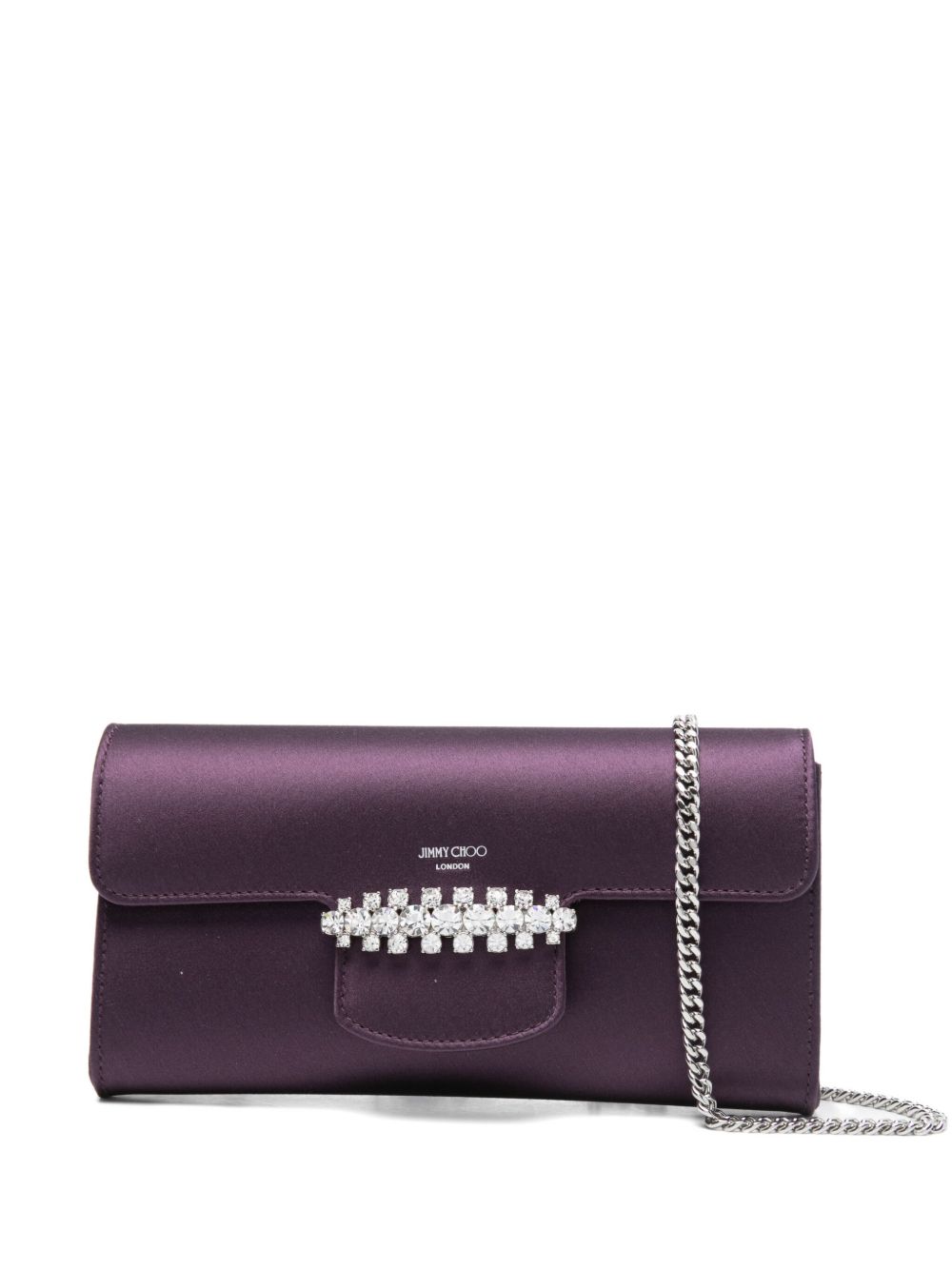 Jimmy Choo Bags.. Bordeaux BINGWALLETCHAINTCPWINTERBLOOMSILVER (JIMMY CHOO / ハンドバッグ・ショルダーバッグ ) | JIMMY CHOO (ジミー チュウ)