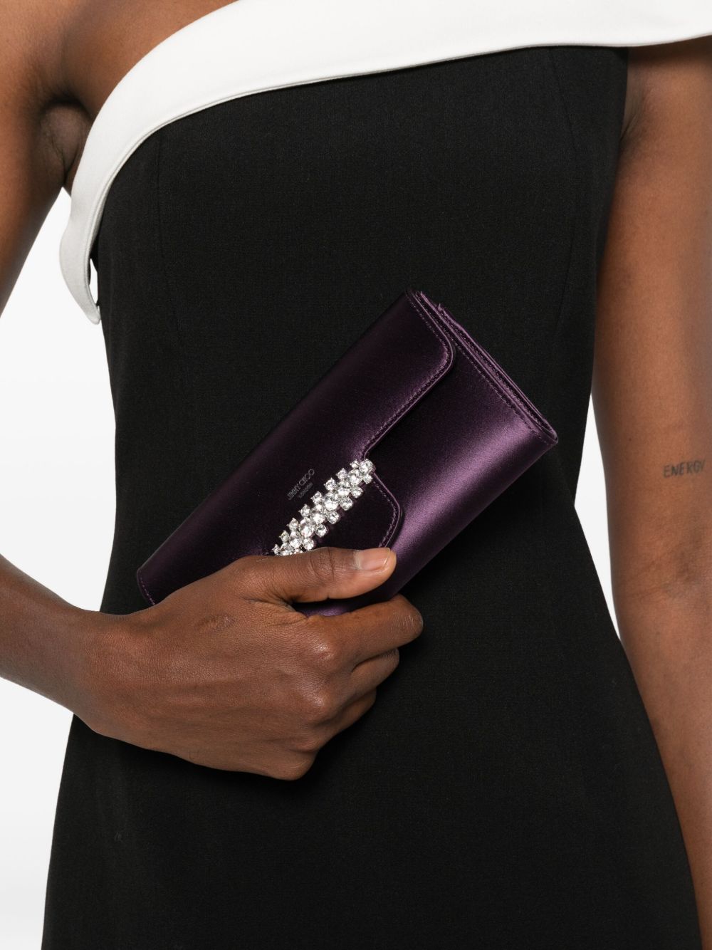 Jimmy Choo Bags.. Bordeaux BINGWALLETCHAINTCPWINTERBLOOMSILVER (JIMMY CHOO / ハンドバッグ・ショルダーバッグ ) | JIMMY CHOO (ジミー チュウ)(1)