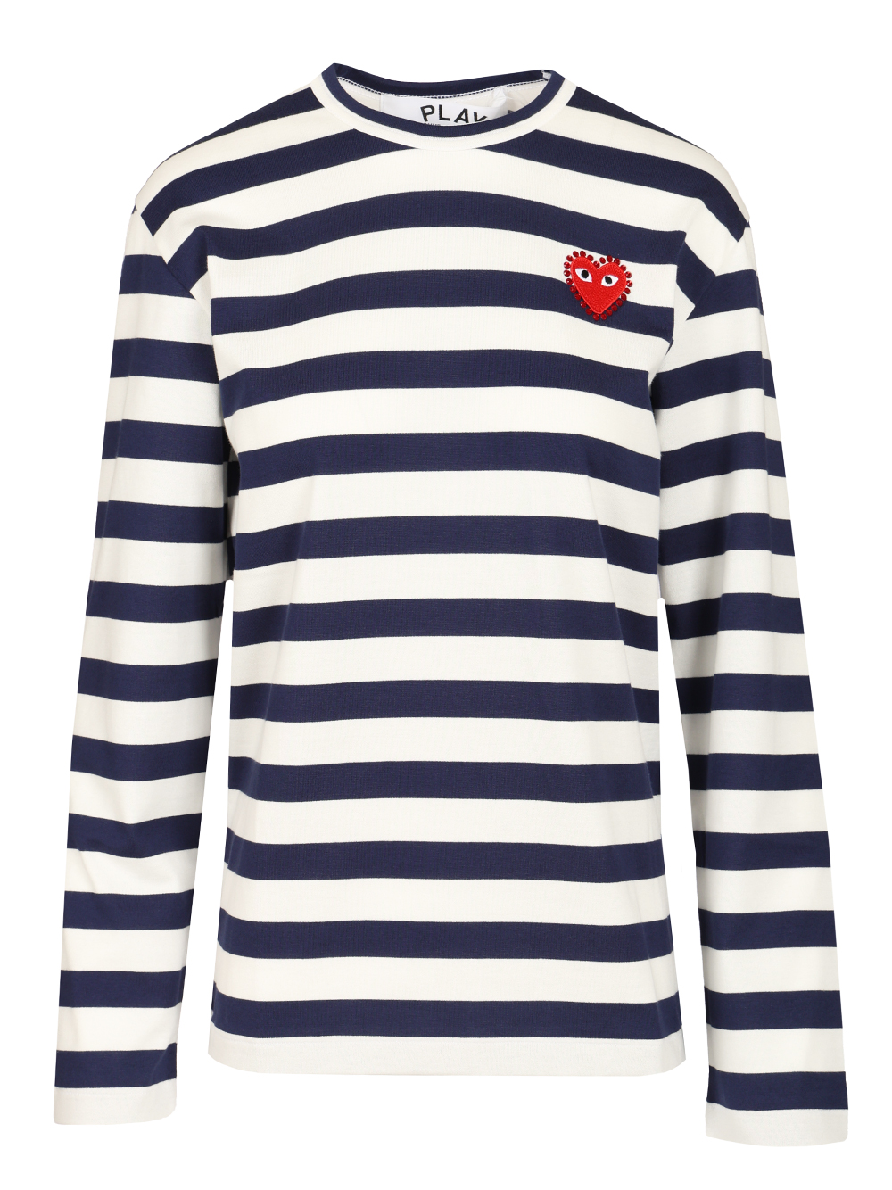 Striped cotton sweater AXT8050511 (PLAY Comme Des Garçons / Tシャツ・カットソー ) | PLAY Comme Des Garçons (プレイ コムデギャルソン)