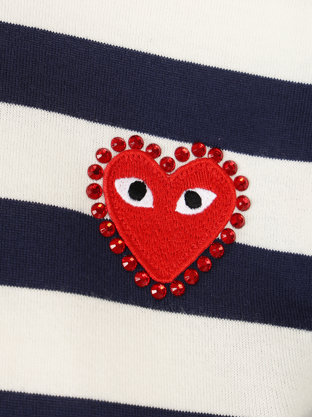 Striped cotton sweater AXT8050511 (PLAY Comme Des Garçons / Tシャツ・カットソー ) | PLAY Comme Des Garçons (プレイ コムデギャルソン)(2)