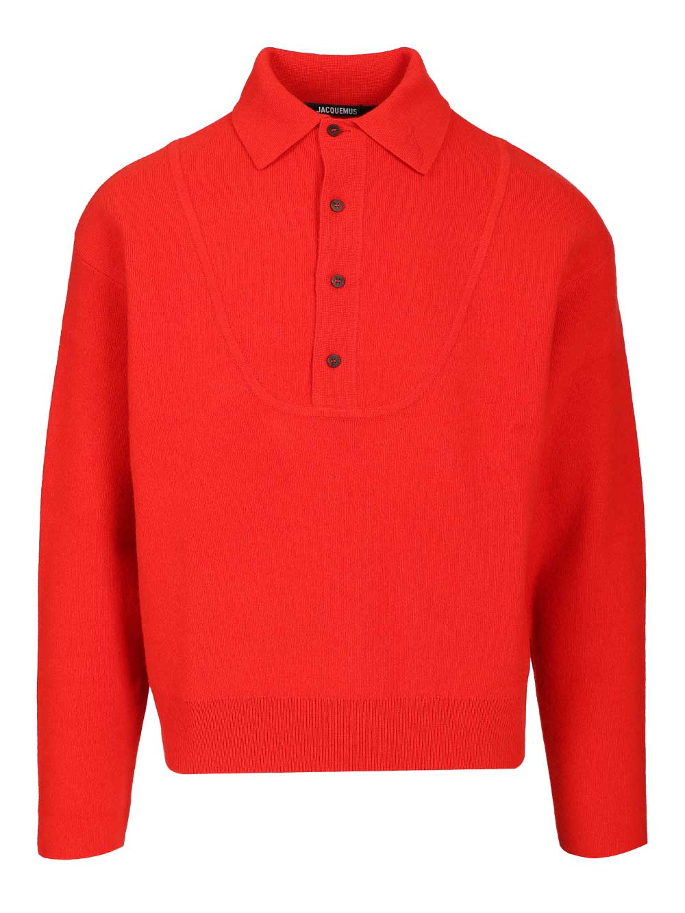 Merino wool and cashmere polo shirt 25HSWM00609AK00276470 (JACQUEMUS / ニット・セーター・カーディガン ) | JACQUEMUS (ジャックムス)