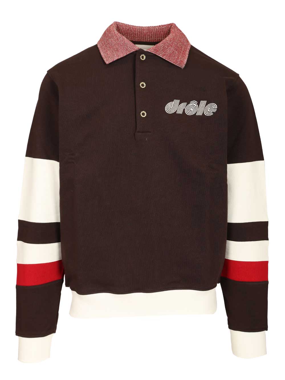 Long-sleeved polo shirt IPL157CO127DBN (Drôle De Monsieur / スウェット・フーディー ) | Drôle De Monsieur (ドロールドムッシュ)
