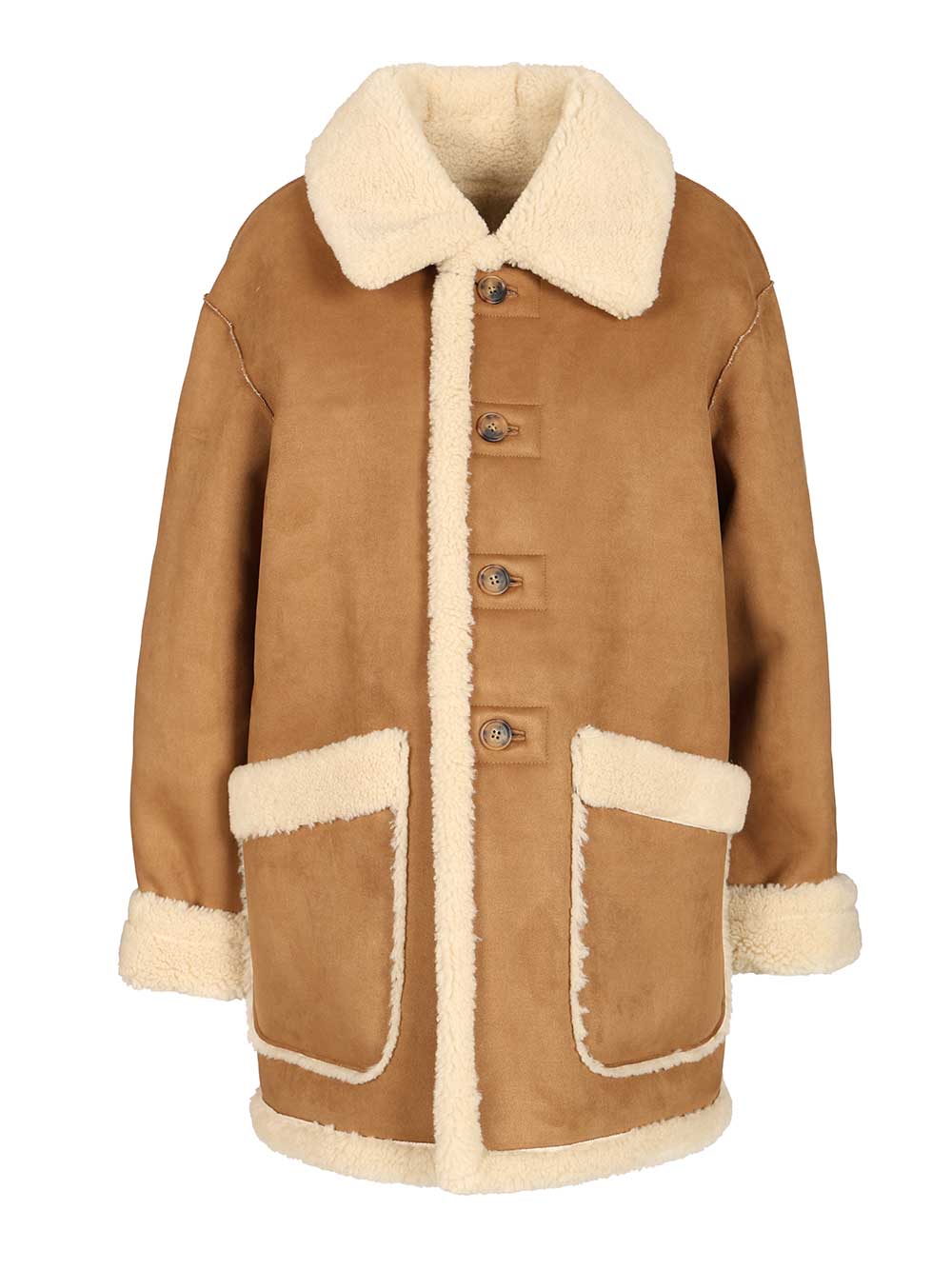 Unisex reversible shearling jacket UDJU5D121CMCAMEL (Dunst / コート ) | Dunst (ダンスト)