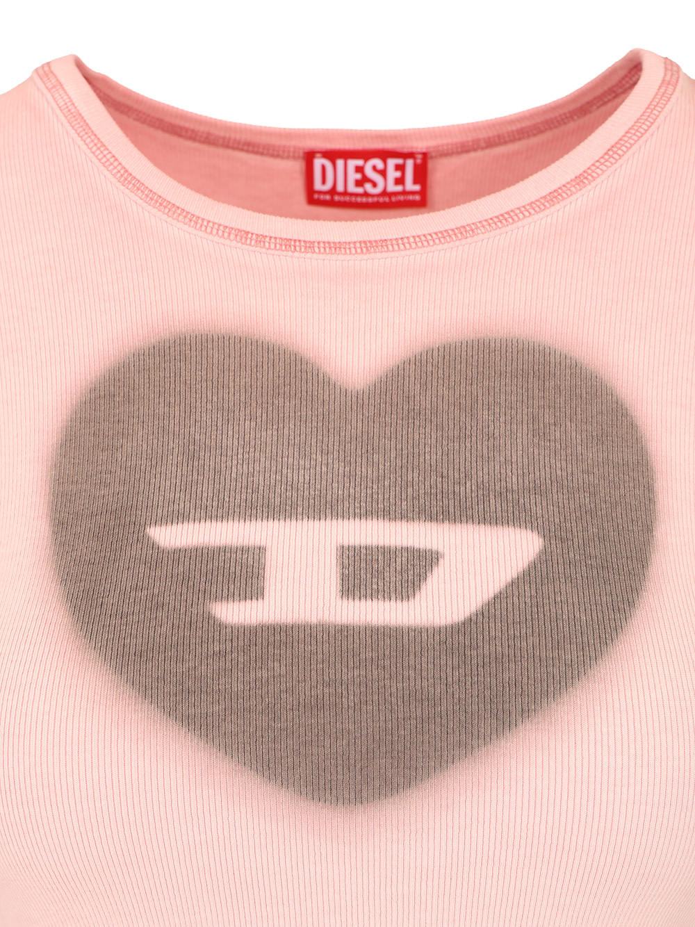 T-shirt with heart D watercolor effect A128360SQAD35U (Diesel / Tシャツ・カットソー ) | Diesel (ディーゼル)(2)