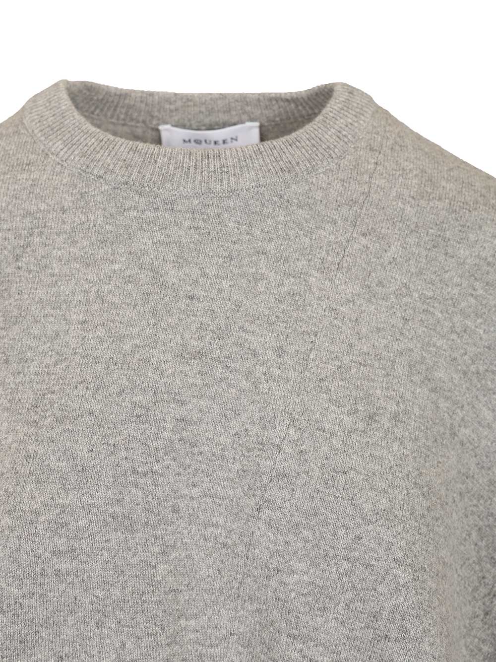 Asymmetrical cashmere crew neck sweater 839874Q1BEU1020 (Alexander McQUEEN / ニット・セーター・カーディガン ) | Alexander McQUEEN (アレキサンダー・マックイーン)(3)