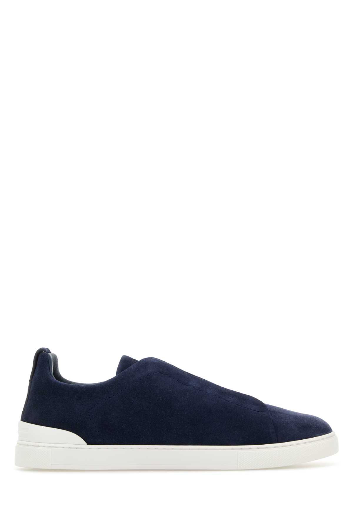 Navy blue suede Triple Stitch slip ons RLHSOYS4667ZRTZ (ZEGNA / スニーカー ) | ZEGNA (ゼニア)