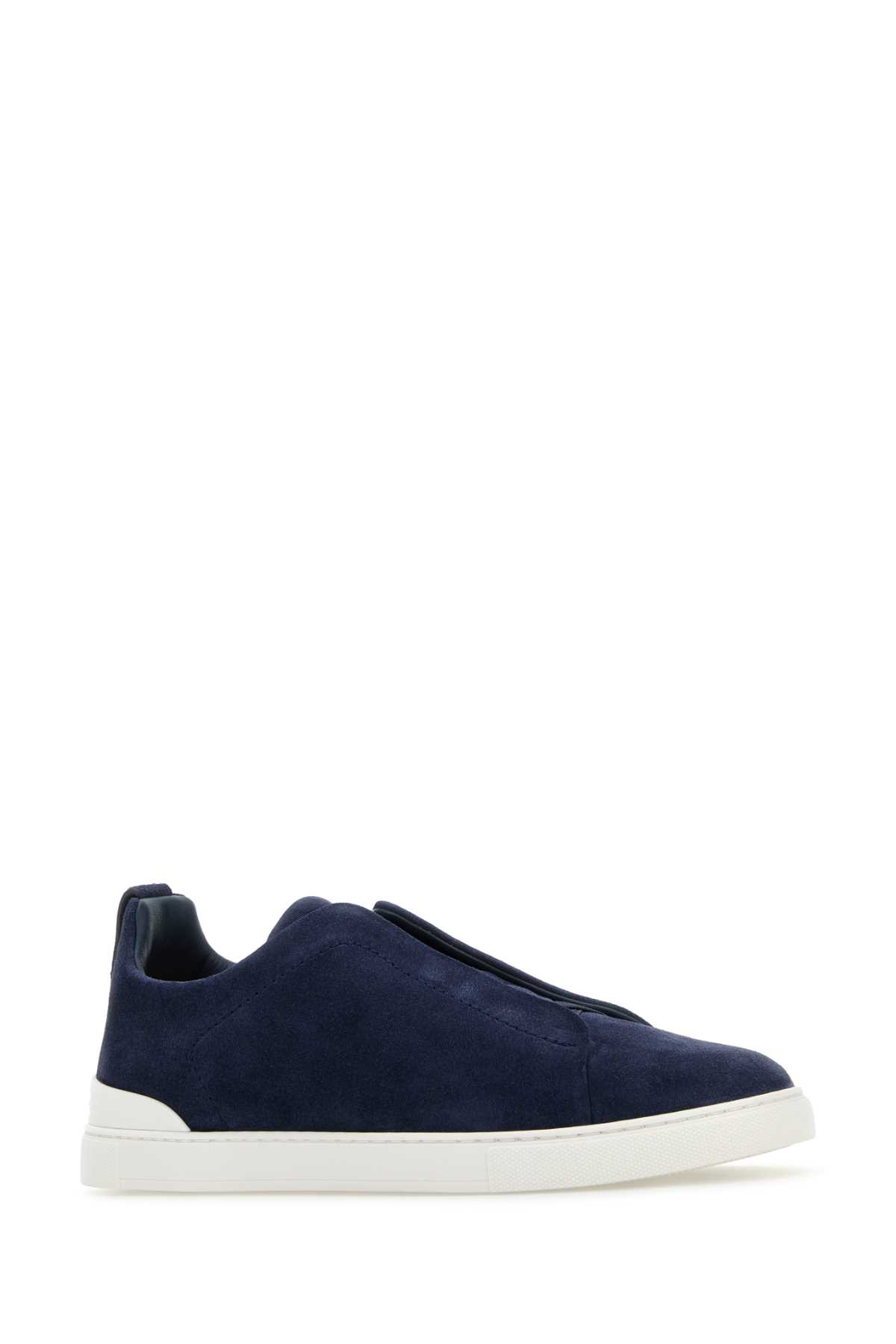 Navy blue suede Triple Stitch slip ons RLHSOYS4667ZRTZ (ZEGNA / スニーカー ) | ZEGNA (ゼニア)(1)