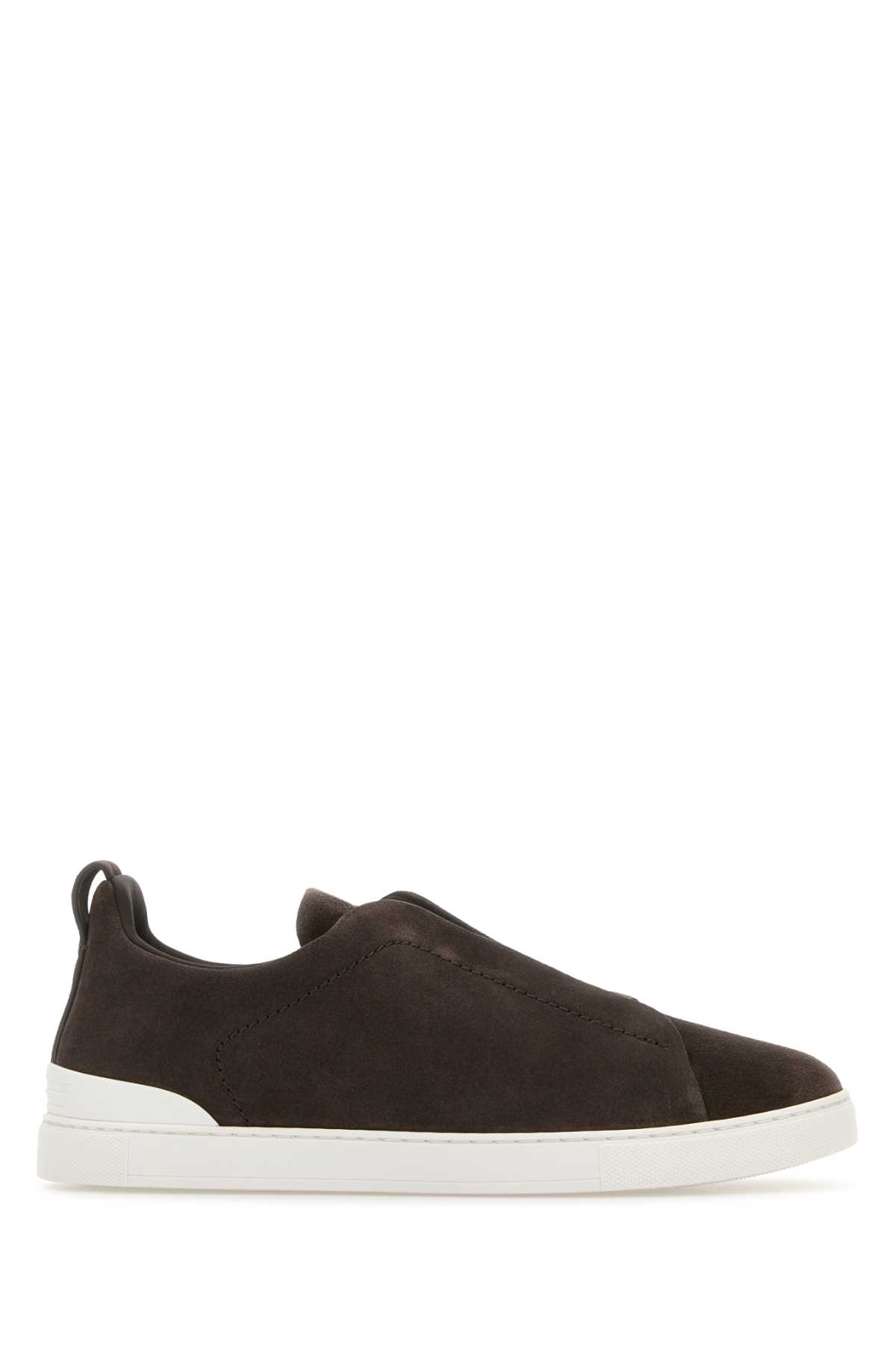 Brown suede Triple Stitch slip ons RLHSOYS4667ZFGG (ZEGNA / スニーカー ) | ZEGNA (ゼニア)
