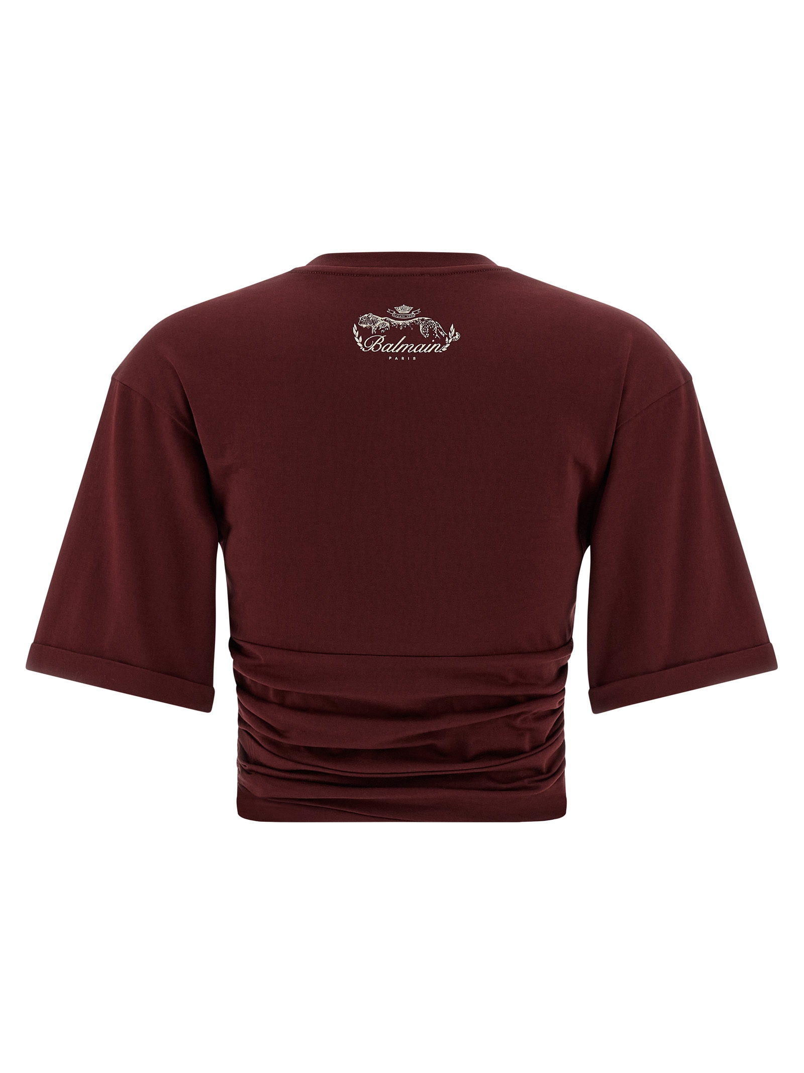 Knotted crop t-shirt FF0EE012GF23QEA (Balmain / Tシャツ・カットソー ) | Balmain (バルマン)(1)