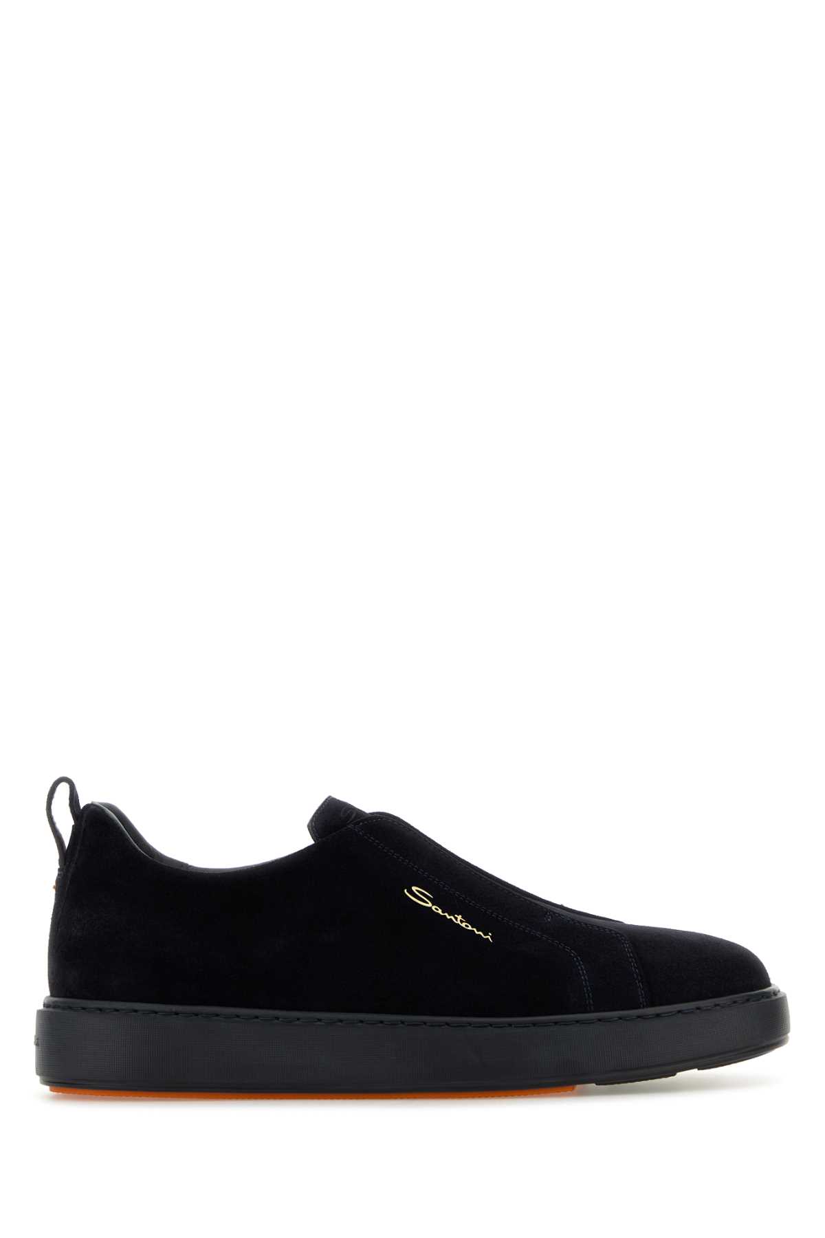 Black suede slip ons MBCD21995OCATSEYU60 (Santoni / スニーカー ) | Santoni (サントーニ)